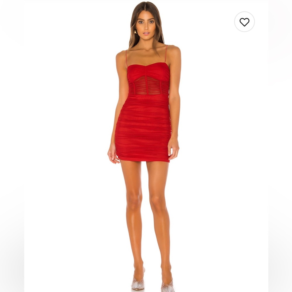 Revolve, Superdown Kambella Rouched Mini Dress, red